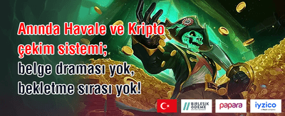 İlk Yatırıma %100 Eşleşme promotion
